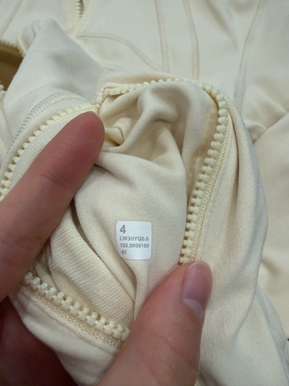 Lululemon buttercream/butter cream define jacket size 4 - Picture 2 of 6